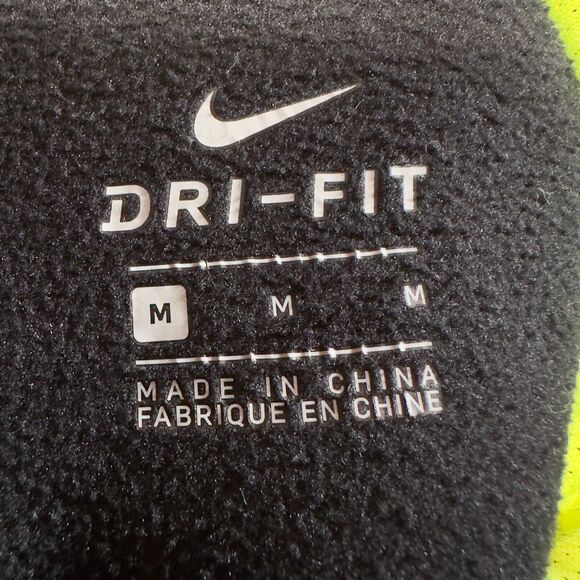 Nike Neon Spell Out Therma Dri Fit Hoodie Womens Medium Embroidered Black 803449 - Picture 3 of 12